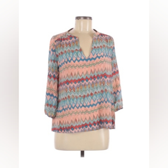 Amour Vert Multicolor Patterned Blouse - Picture 1 of 2